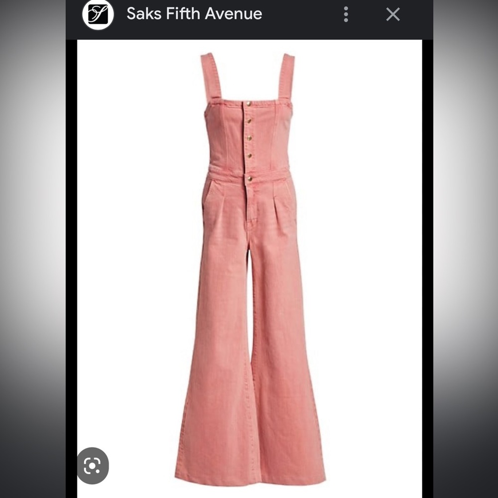 Frame pink jumpsuit sleeveless onesie one piece denim spring fare tank pale